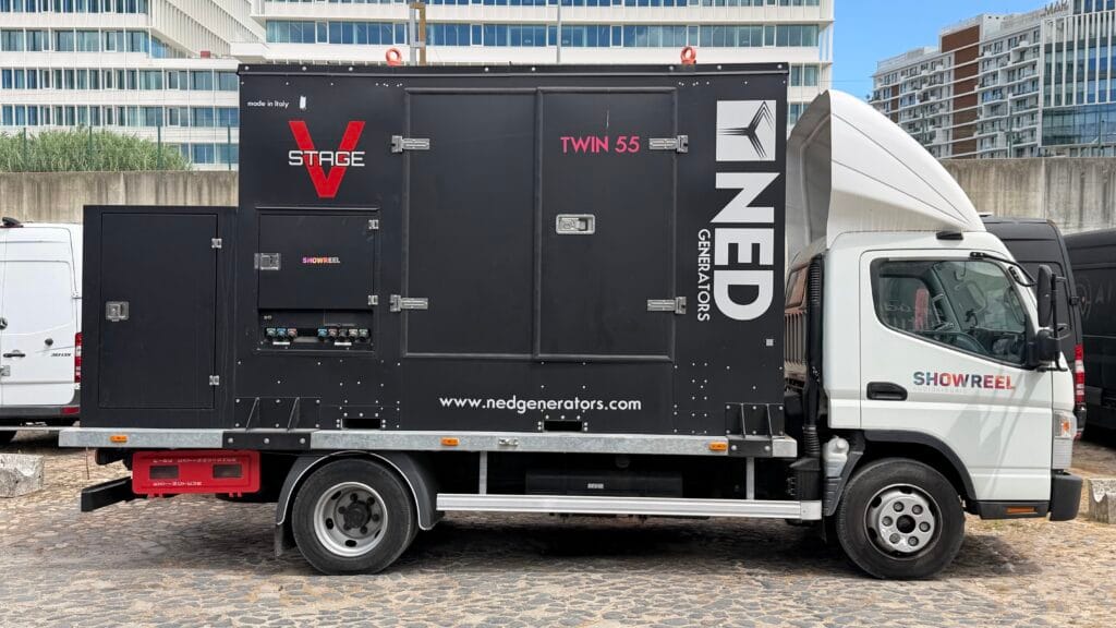 Show Reel silent generator powering film sets in Portugal