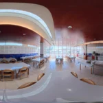 360° view of the Show Reel restaurant — on-site meals for film crews in Lisbon